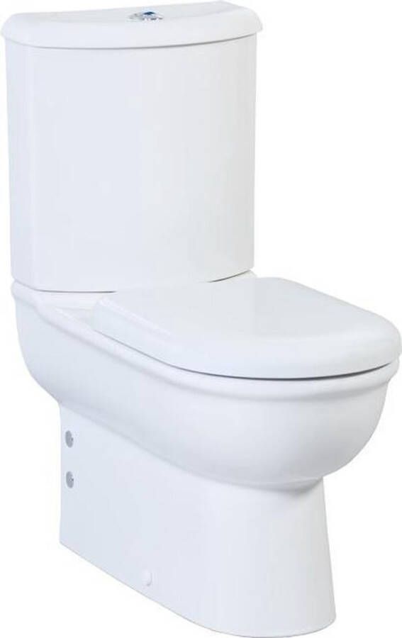 SanitairZone Creavit Selin SL310 Duoblok Toilet Met RVS Sproeier (Bidet) Wit