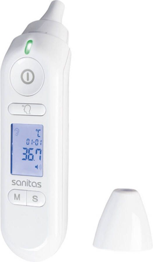 Sanitas digitale oorthermometer koortsthermometer thermometer lichaam thermometer baby thermometer oor en voorhoofd thermometer oor thermometer voor volwassenen thermometer koorts