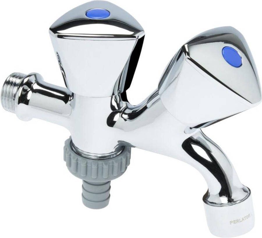 Sanivesk Tapkraan dubbel 1 2M. Chroom Wartel