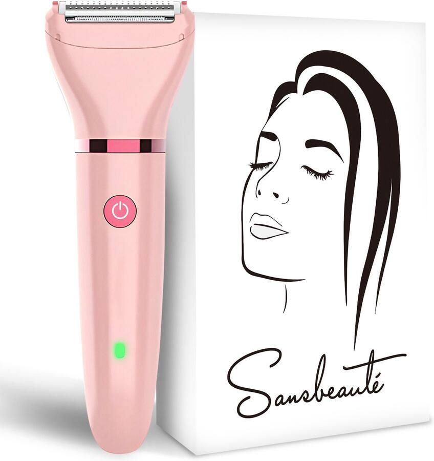 Sansbeauté Ladyshave Gezicht Oksels Benen Bikinilijn Scheerapparaat Vrouw Ontharingsapparaat Electrisch Ontharen Gezichtsontharing Dames Trimmer Vrouw Ladyshaves Bikini USB Oplaadbaar