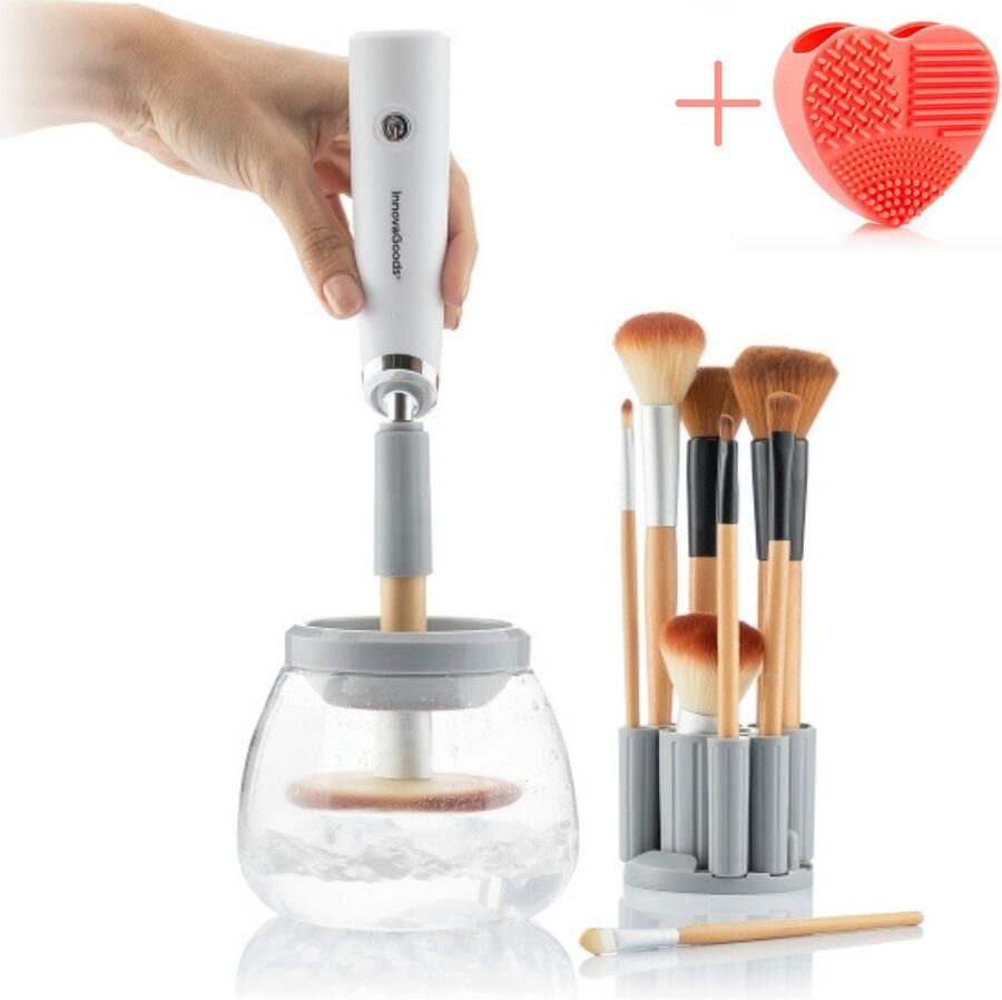 SansM Make Up Kwasten Reiniger Brush Cleaner Make Up Kwasten Houder Make Up Brush Cleaner Make Up Borstel Reiniger Elektrisch Gratis Heart Kwast Reiniger