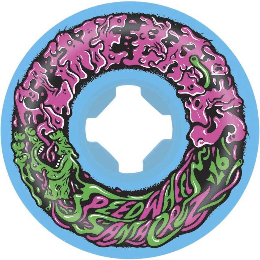 Santa Cruz 53mm Slime Balls Vomit 2 mini 97A skateboardwielen light pink green