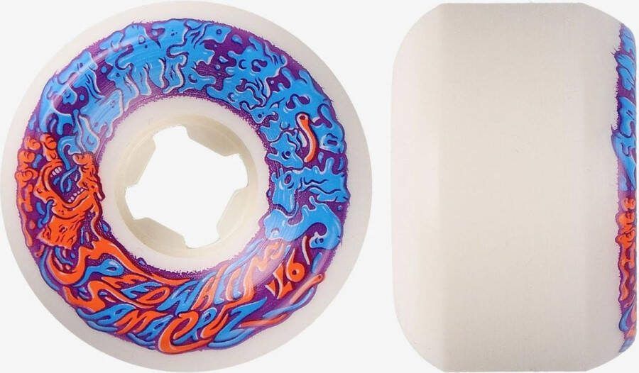 Santa Cruz 56mm Slime Balls Vomits 97A skateboardwielen white red blue