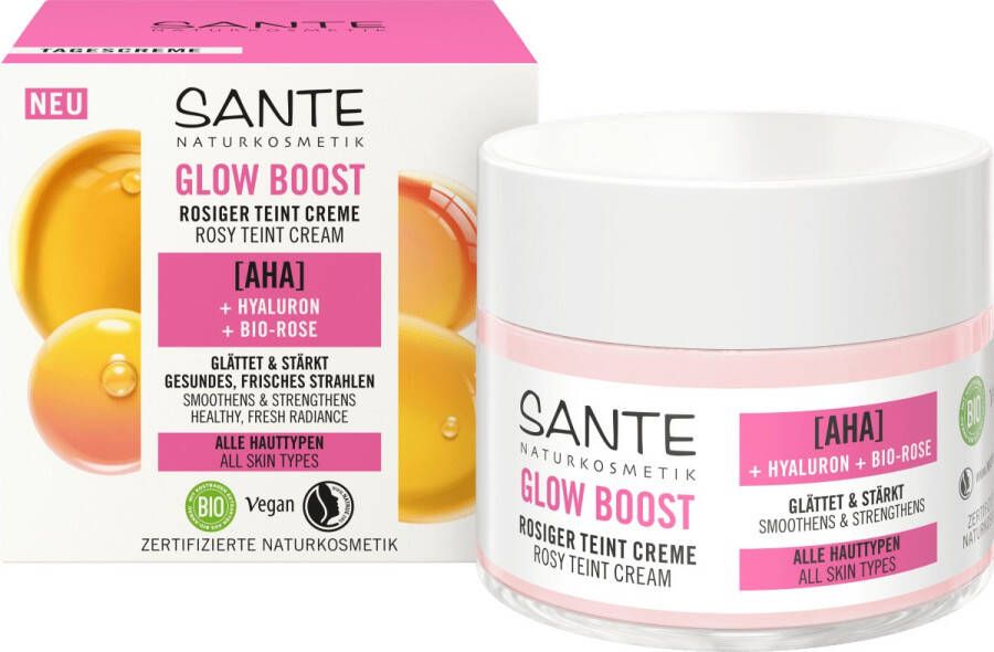 Sante Naturkosmetik Gezichtscrème Glow Boost Rosy Teint 50 ml