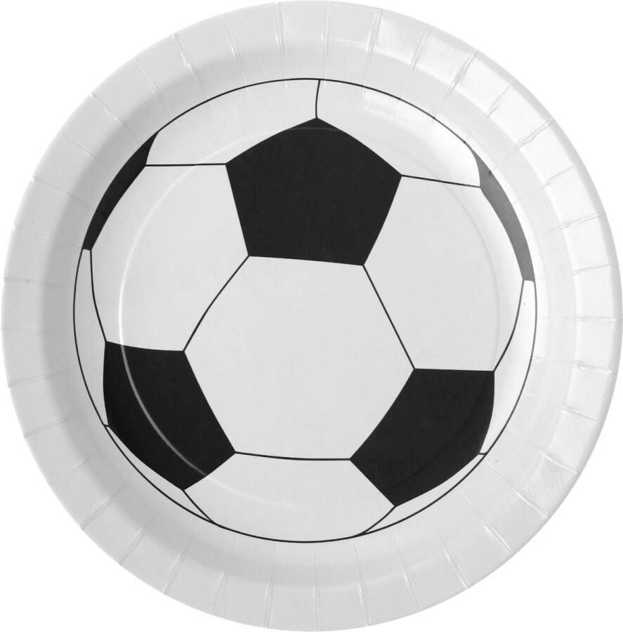 Santex voetbal thema feest wegwerpbordjes 10x stuks 23 cm EK WK themafeest Feestbordjes