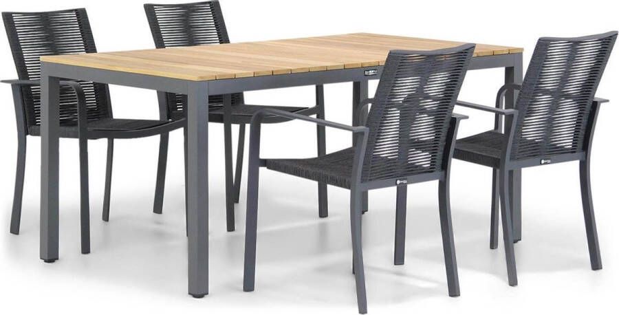 Santika Furniture Santika Annisa Mazzarino 160 cm dining tuinset 5-delig