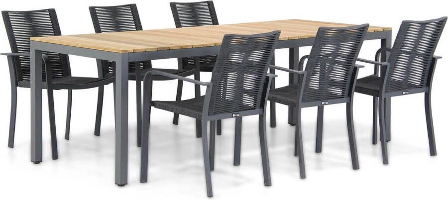 Santika Furniture Santika Annisa Mazzarino 220 cm dining tuinset 7-delig