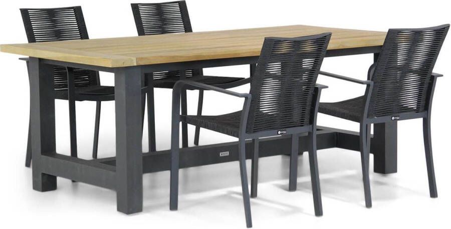 Santika Furniture Santika Annisa San Francisco 200 cm dining tuinset 5-delig