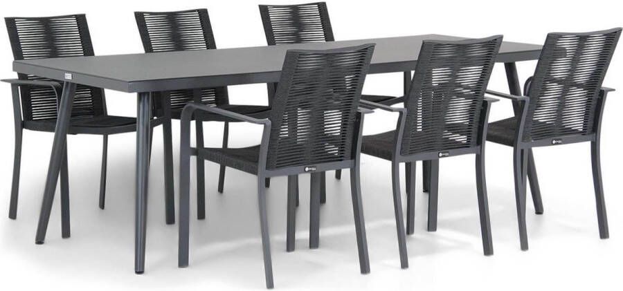 Santika Furniture Santika Annisa Valencia 220 cm dining tuinset 7-delig