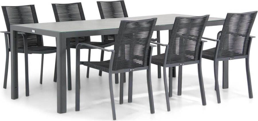 Santika Furniture Santika Annisa Varano 210 cm dining tuinset 7-delig