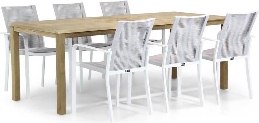 Santika Furniture Santika Annisa Weston 210 cm dining tuinset 7-delig