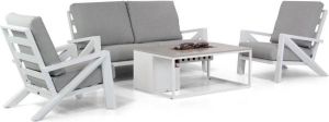 Santika Furniture Santika Cinta Cosiloft 120 cm stoel-bank loungeset 4-delig