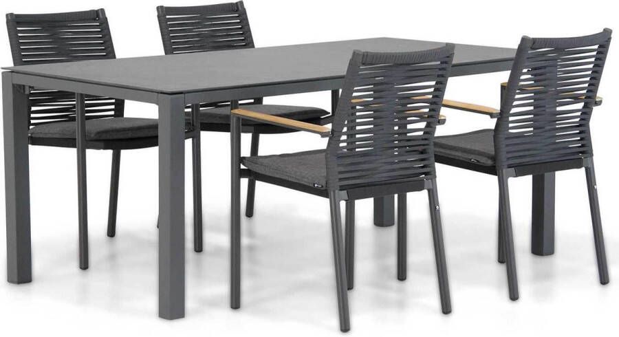 Santika Furniture Santika Giovane Pallazo 180 cm dining tuinset 5-delig