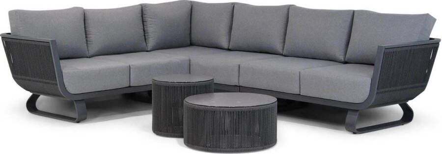 Santika Furniture Santika Jaya loungeset U-vorm 8-delig antraciet