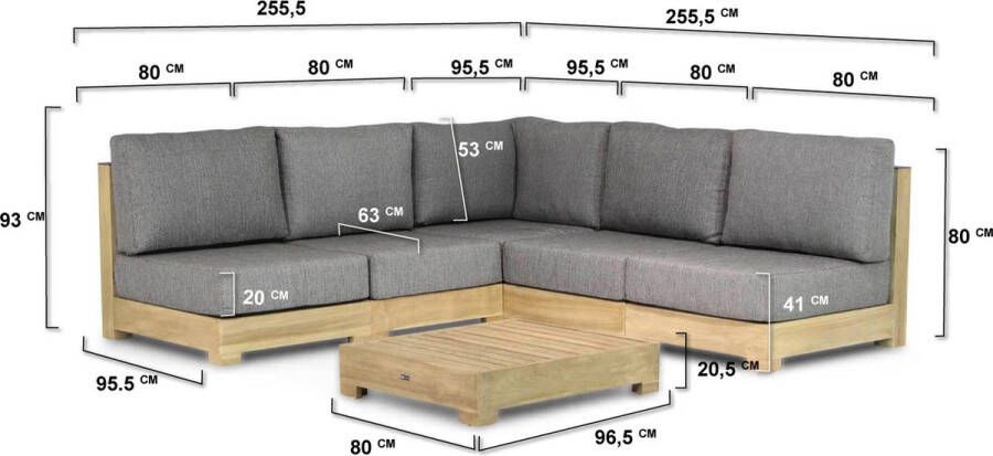 Santika Furniture Santika Levante hoek loungeset 6-delig