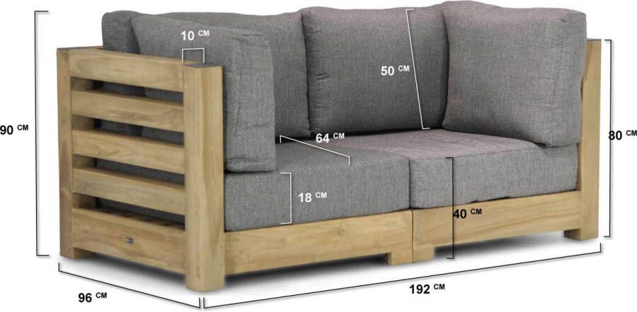 Santika Furniture Santika Levante lounge tuinbank 2-delig