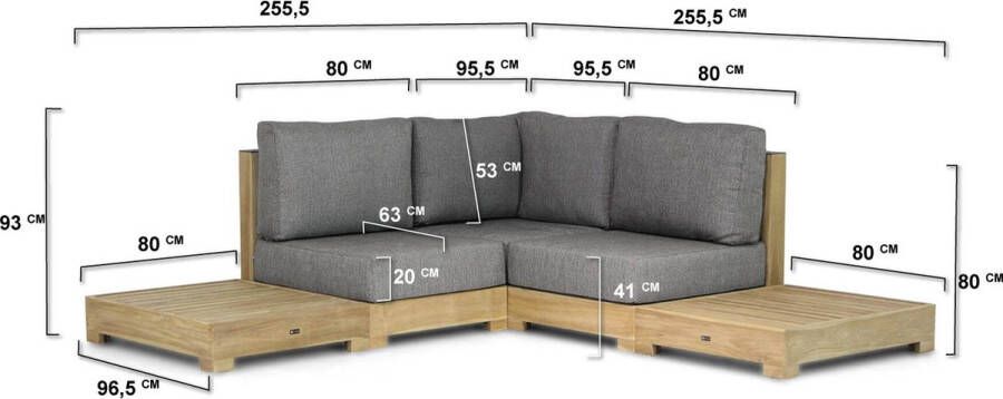 Santika Furniture Santika Levante platform loungeset 5-delig