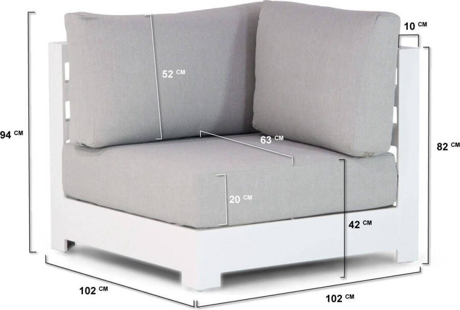 Santika Furniture Santika Phantom hoek loungeset 8-delig