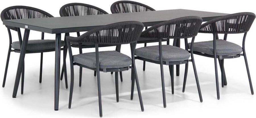 Santika Furniture Santika Vivian Valencia 220 cm dining tuinset 7-delig