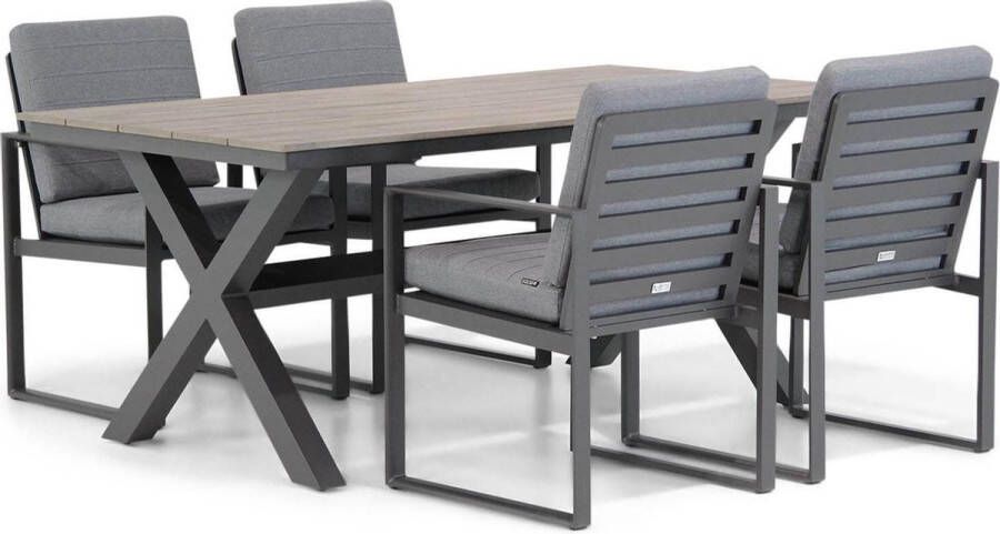 Santika Furniture Santika Zaga Forest 180 cm dining tuinset 5-delig