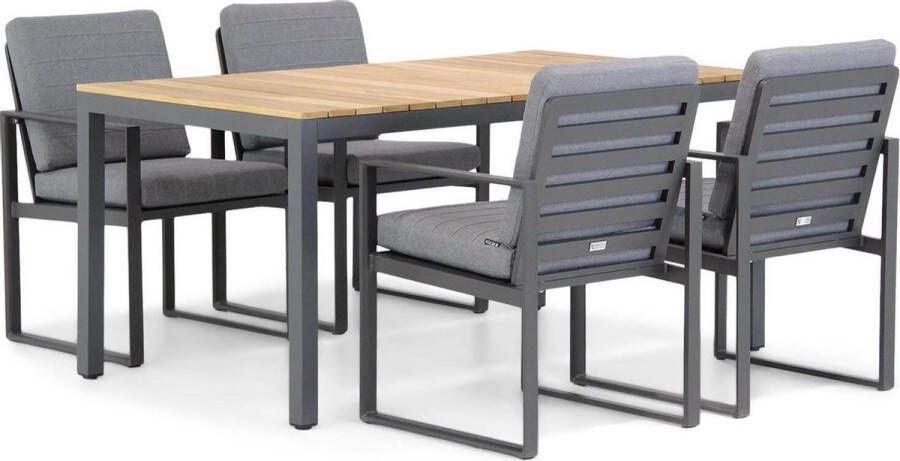 Santika Furniture Santika Zaga Mazzarino 160 cm dining tuinset 5-delig