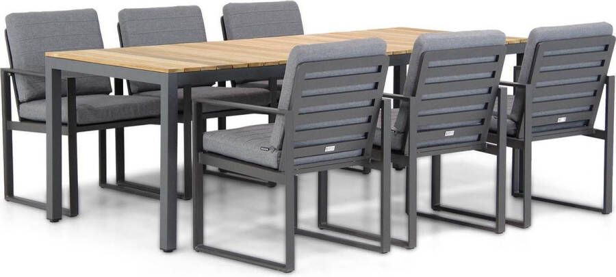 Santika Furniture Santika Zaga Mazzarino 220 cm dining tuinset 7-delig