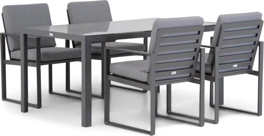 Santika Furniture Santika Zaga Mondello 160 cm dining tuinset 5-delig