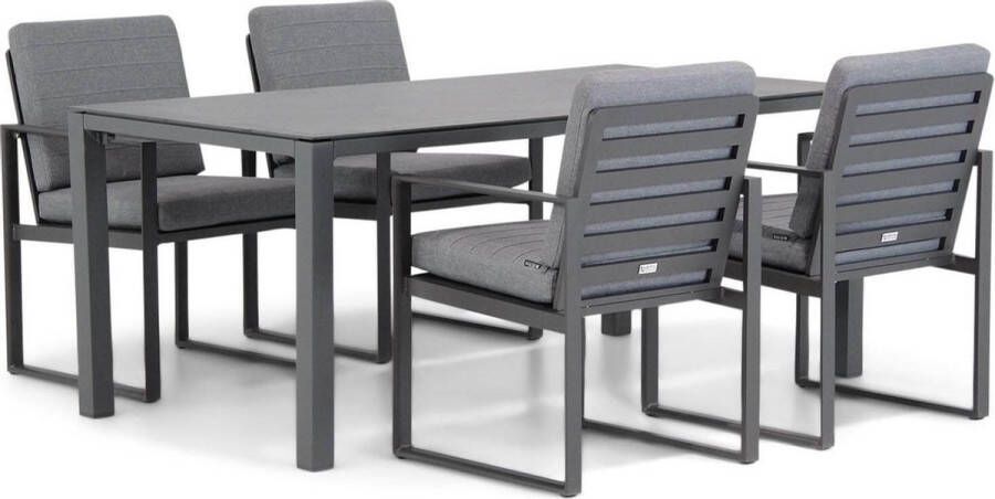 Santika Furniture Santika Zaga Pallazo 180 cm dining tuinset 5-delig