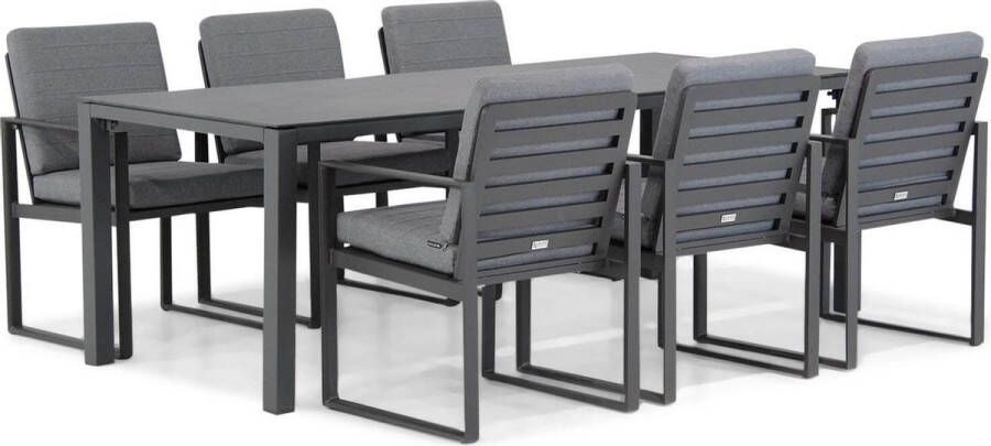 Santika Furniture Santika Zaga Pallazo 220 cm dining tuinset 7-delig