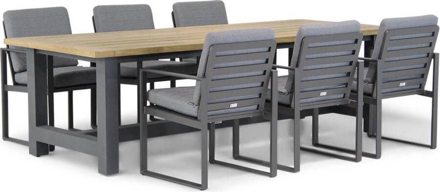 Santika Furniture Santika Zaga San Francisco 260 cm dining tuinset 7-delig