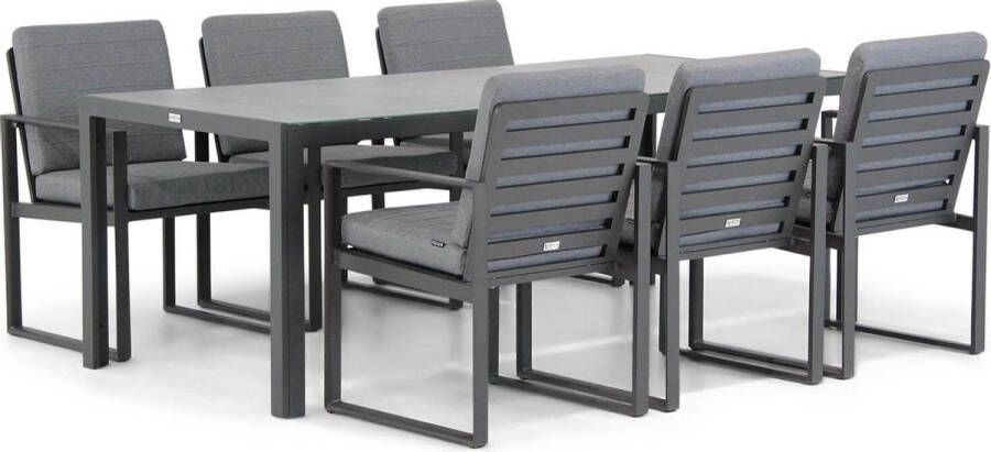 Santika Furniture Santika Zaga Varano 210 cm dining tuinset 7-delig