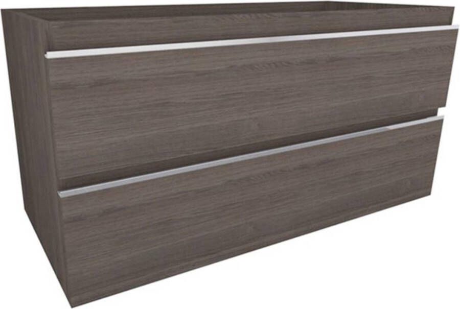 Saqu Awake Wastafel Onderkast 100x455x50 cm Grijs Badkamerkast Wastafelmeubel met Uitsparing