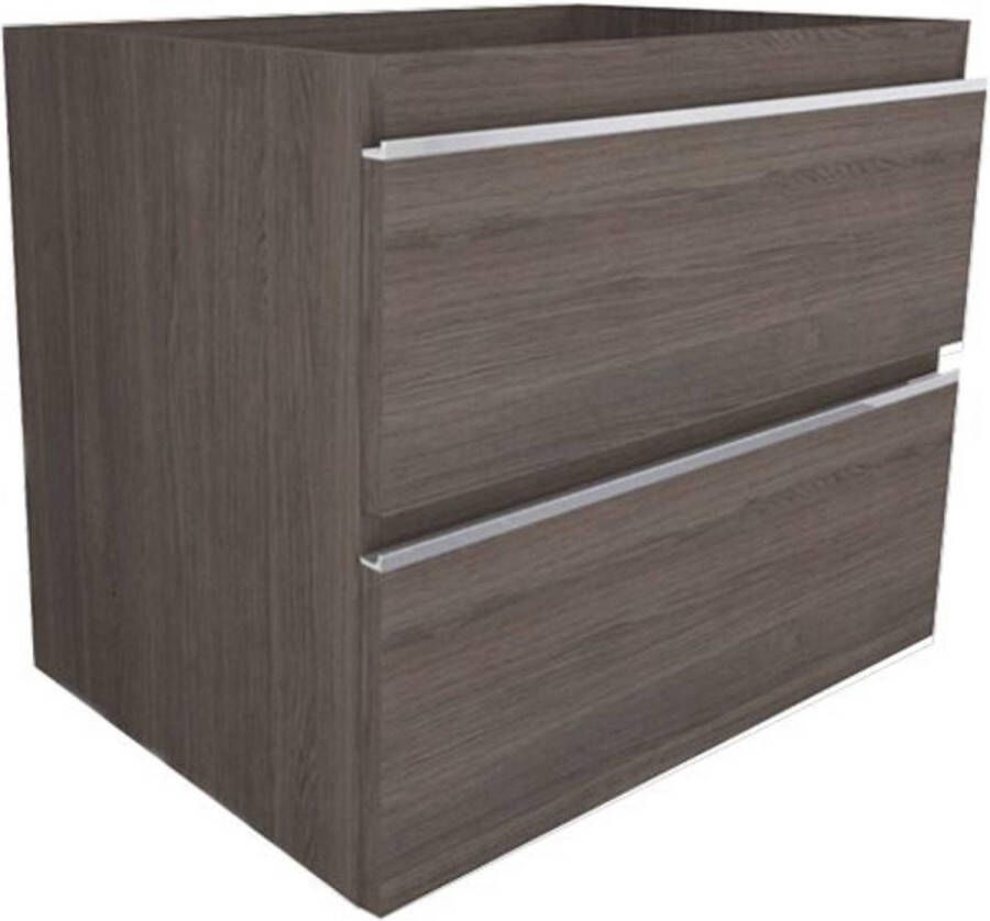 Saqu Awake Wastafel Onderkast 60x455x50 cm Grijs Badkamerkast Wastafelmeubel met Uitsparing