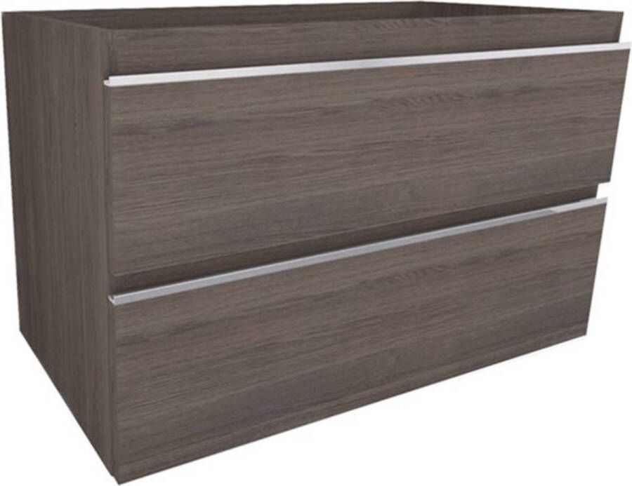 Saqu Awake Wastafel Onderkast 80x455x50 cm Grijs Badkamerkast Wastafelmeubel met Uitsparing