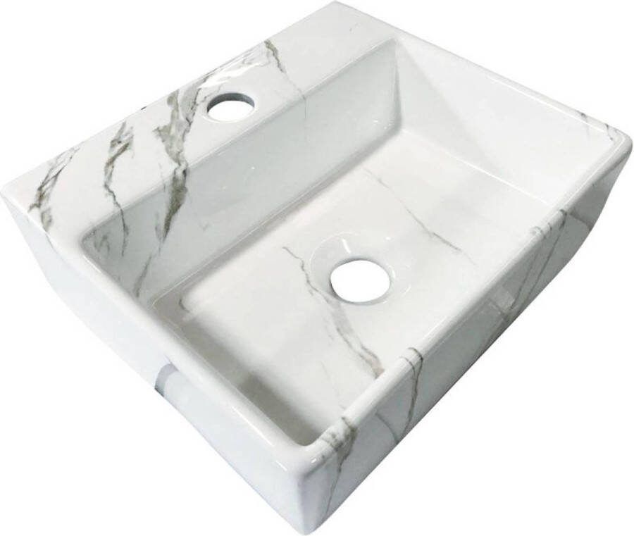 Saqu Basin fontein 33 5x29x11 5cm Carrara