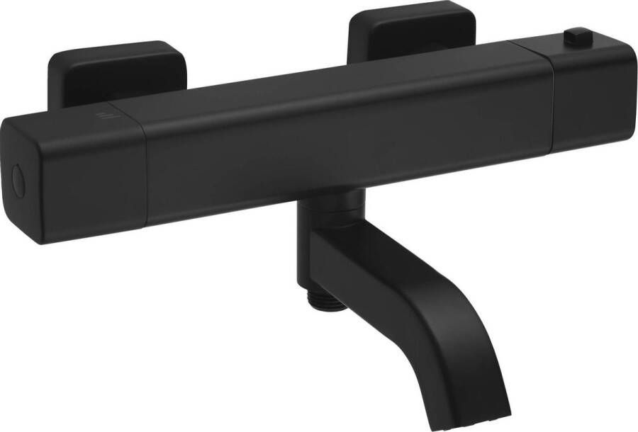 Saqu Block Badkraan Mengkraan 15 cm Mat Zwart Thermostaatkraan