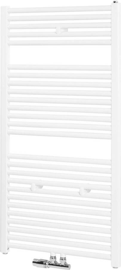 Saqu Calm Handdoekradiator 830W 60x119 cm Mat Wit Verwarming Badkamer Handdoekrek Radiator