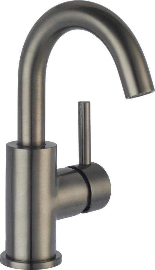 Saqu Classic Wastafelkraan Mengkraan voor de Badkamer Draaibare uitloop Gunmetal