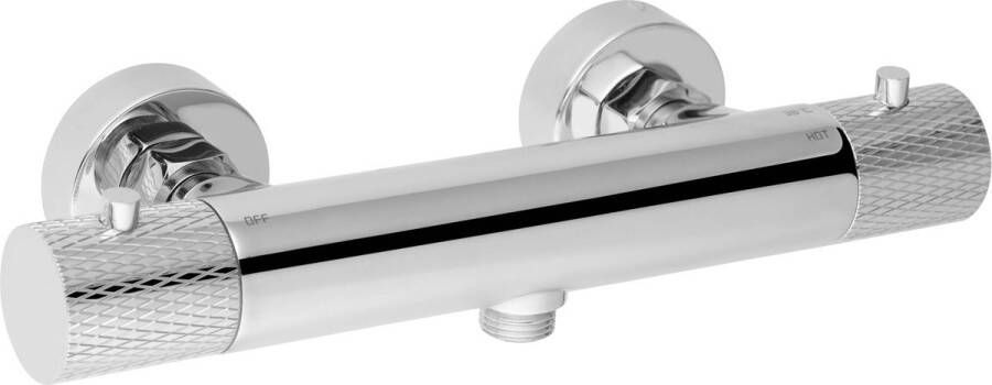 Saqu Crossed Thermostatische Douchekraan 15 cm Chroom Thermostaatkraan