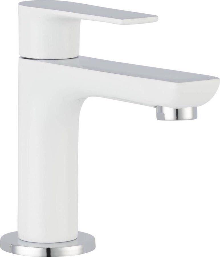 Saqu Design Collection 300 Fonteinkraan 12.70 cm Wit chroom Toiletkraan Koudwaterkraan WC Kraan