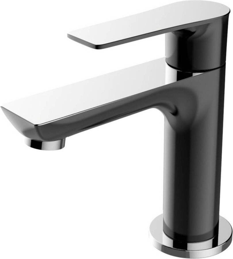 Saqu Design Collection 300 Fonteinkraan 12.70 cm Zwart chroom Toiletkraan Koudwaterkraan WC Kraan