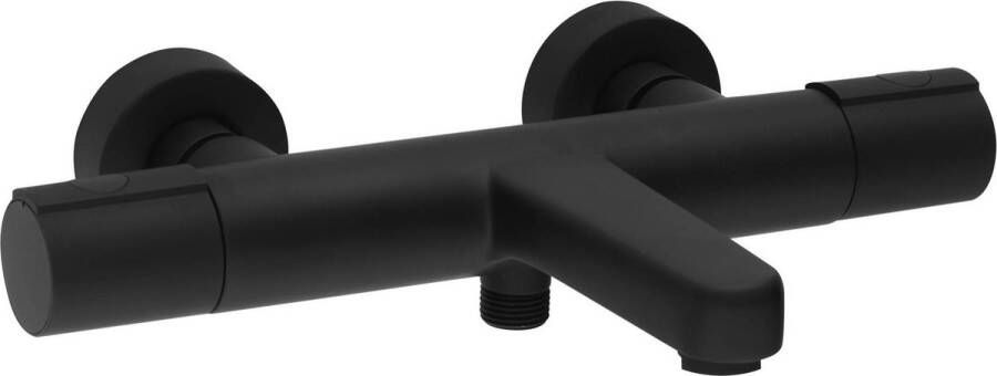 Saqu Dream Badkraan 15 cm Cooled Body Thermostatisch Mat Zwart Thermostaatkraan