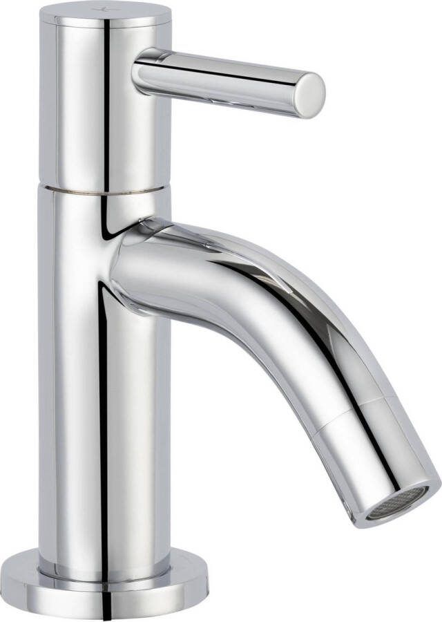 Saqu Edge Fonteinkraan 12.20 cm Chroom Toiletkraan Koudwaterkraan WC Kraan