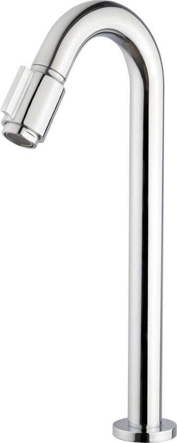 Saqu Essential 2.0 Fonteinkraan 20 cm Hoge Uitloop Chroom Toiletkraan Koudwaterkraan WC kraan