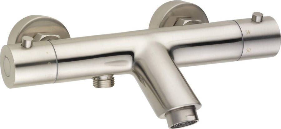 Saqu Essential Badkraan Thermostatisch 15 cm Messing Staal Thermostaatkraan