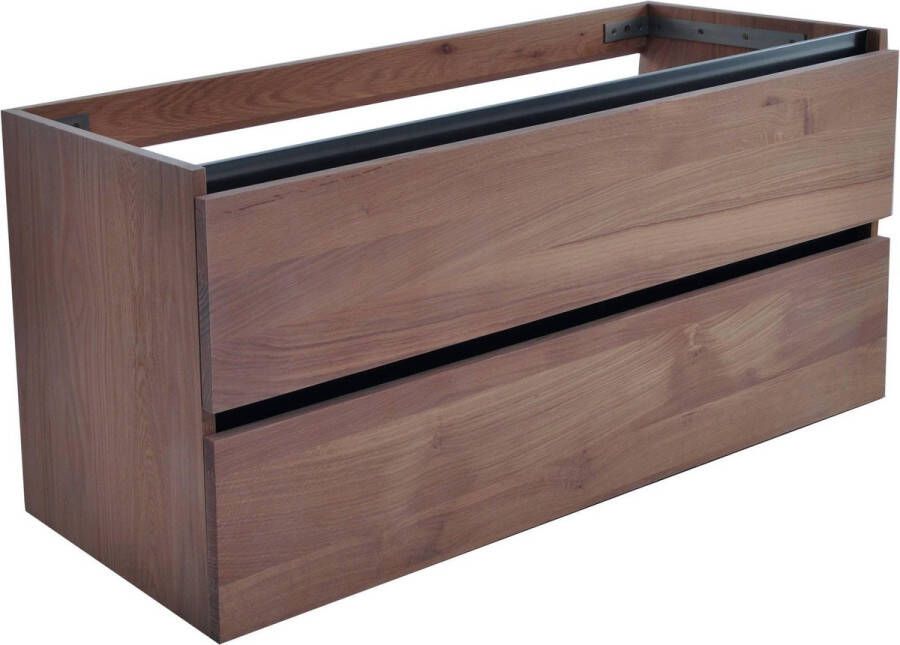 Saqu Estate Wastafel Onderkast 120x45x53 cm Eiken Badkamerkast Wastafelmeubel met Uitsparing