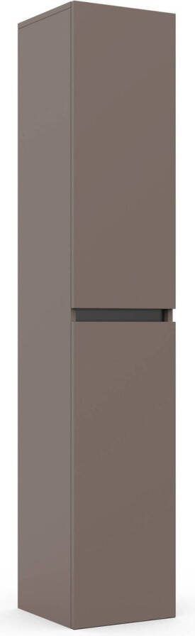 Saqu Gaia Badkamerkast 35x34x180 cm Mat Greige Kolomkast Badkamer Hoog Opbergkast
