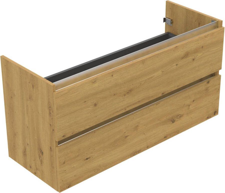 Saqu Gaia Wastafel Onderkast 120x45x60 cm Eiken Badkamerkast Wastafelmeubel zonder Uitsparing