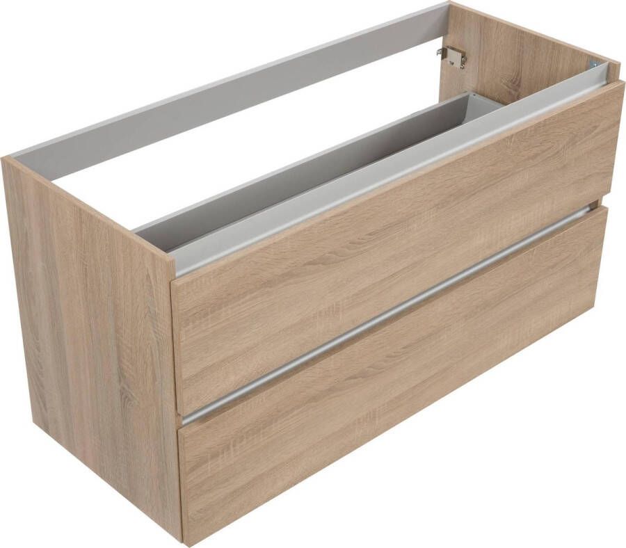 Saqu Gaia Wastafel Onderkast 120x50.5 cm Eiken Badkamerkast Wastafelmeubel met Uitsparing