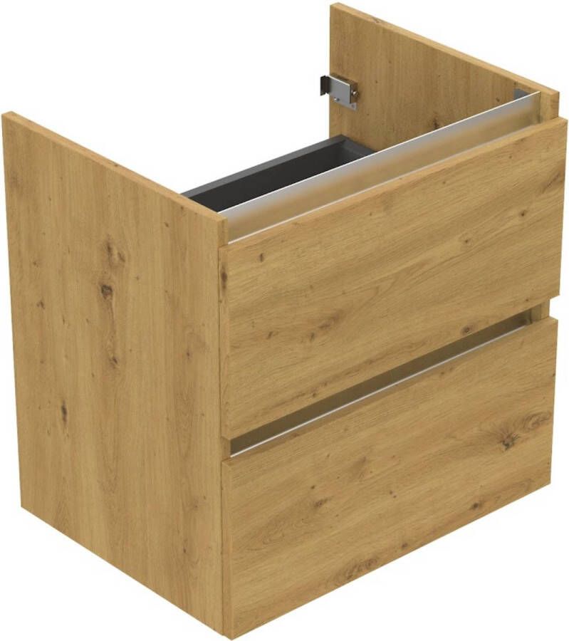 Saqu Gaia Wastafel Onderkast 60x45x60 cm Eiken Badkamerkast Wastafelmeubel zonder Uitsparing